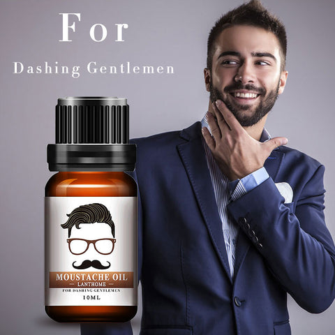 New Lanthome 100% Natural Men Beard Oil for Styling Beeswax Moisturizing Smoothing Gentlemen Beard Care Conditioner 10ml