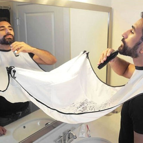 Vintage Barbershop Man Beard Trimming Catcher Facial Hair Shaving Apron Bathroom Apron Gown Bathroom Beard Care Haircut