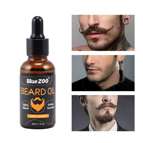 30 ML Hot Sell 100% Natural Men Beard Oil for Styling Beeswax Moisturizing Smoothing Gentlemen Beard Care Beard Wax