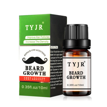 Professional Men Beard Oil 10mL Fast Growth Moisturizing Facial Treatment Eyelashes Care Nourishment Beard Care Essence Liquid