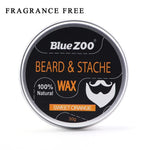 100% Natural Beard & Stache Wax Smooth Grooming Beard Balm Moisturizing Healthy Moustache Cream Gentlemen Beard Care Dropship