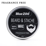 100% Natural Beard & Stache Wax Smooth Grooming Beard Balm Moisturizing Healthy Moustache Cream Gentlemen Beard Care Dropship