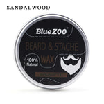 100% Natural Beard & Stache Wax Smooth Grooming Beard Balm Moisturizing Healthy Moustache Cream Gentlemen Beard Care Dropship