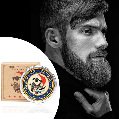 Portable Size Men Beard Oil Balm Moustache Wax for styling Beeswax Moisturizing Smoothing Gentlemen Beard Care with Fragrance