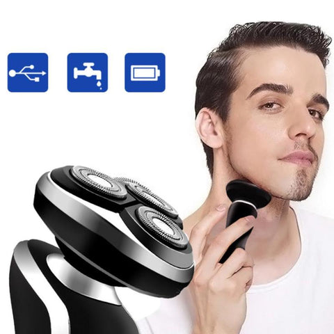 Men Washable Rechargeable Electric Shaver Electric Shaving Beard Machine Razor LED Lamp Rechargeable Nose Hair Trimmer