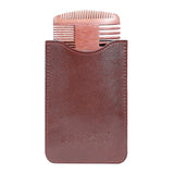 4 sides Beard Comb Trimmer Shaping Tool Red Sandalwood Comb Beard Comb Portable Man Care