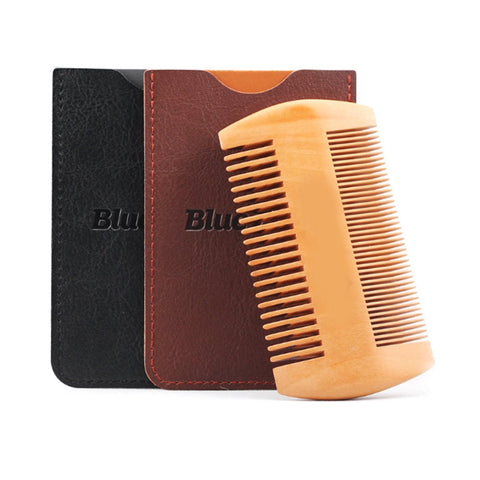 Beard Shape Comb Beard Portable Comb Care Anti-static Pear Wood Styling For Neck Lines Cheek Lines Horns Beards Jaw Lines