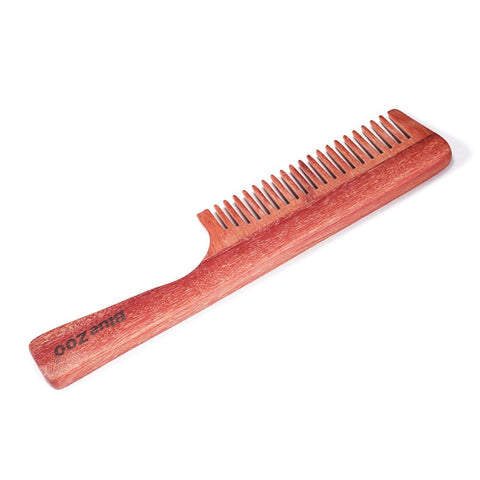 Practical Wood Hair Beard Comb Red Sandalwood Massage Beard Brush Shaving Comb Multifunctional Hair Care Comb