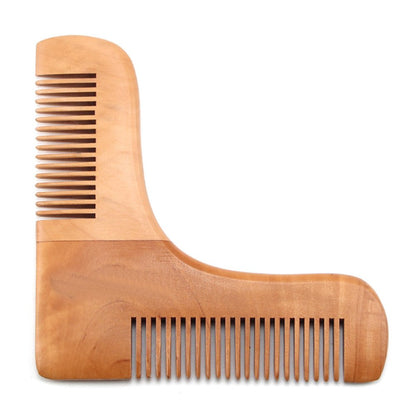 Beard Shape Comb Beard Portable Comb Care Anti-static Pear Wood Styling For Neck Lines Cheek Lines Horns Beards Jaw Lines