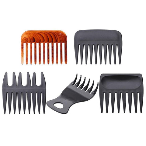 5 Styles Men Large Tooth Curly Hair Comb Wide Teeth Beard Combs Hairdressing Tools Hair Care Styling Combs